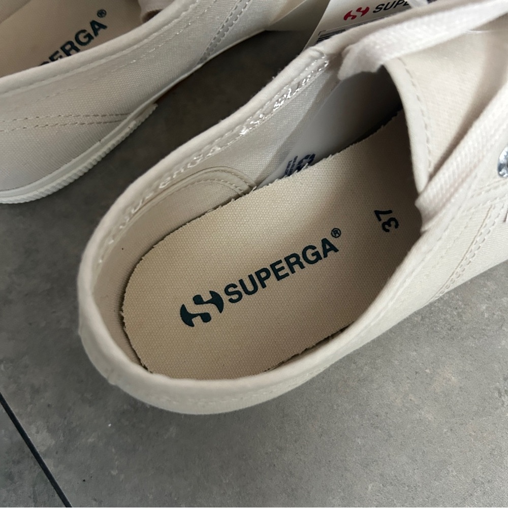 NEW Superga 2950 Cotu sneakers beige neutral 37 euro or 6.5 usa - Picture 7 of 8